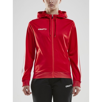 Craft Hoodie Fullzip Pro Control red/white Women